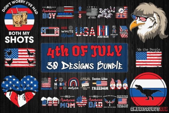 4th of July Bundle SVG 30 Designs: Your Ultimate Patriotic Toolkit