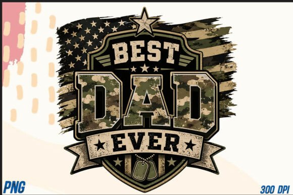 Best Dad Ever Military Camo Flag PNG: A Designer's Asset Guide