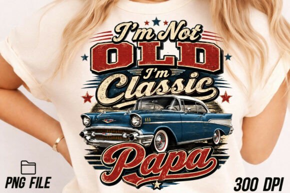 Celebrate Dad's Classic Style: The Papa Car Father's Day PNG