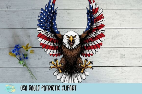 Soar with Patriotism: The USA Eagle Patriotic Clipart