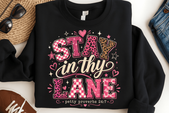 Stay in Thy Lane PNG: Bold Pink Leopard Design