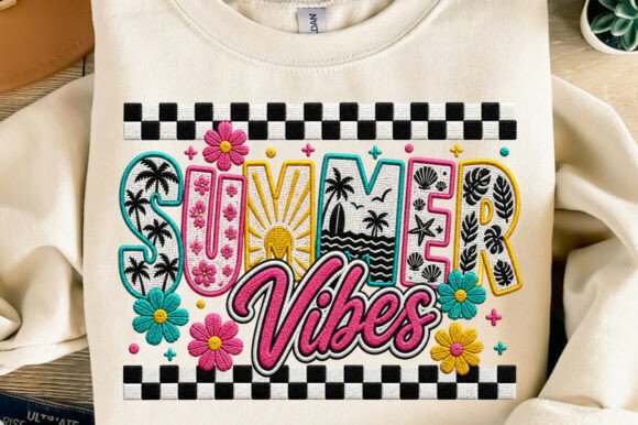 Summer Vibes Faux Embroidery PNG: A Designer's Guide to This Trendy Asset