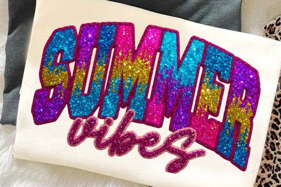 Summer Vibes Glitter Typography PNG: A Designer's Go-To Asset