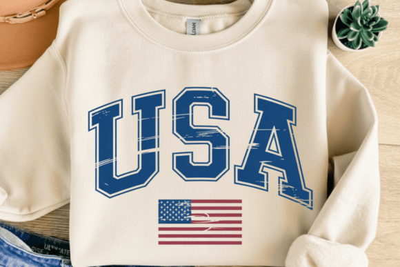 Vintage Collegiate American Flag Shirt: A Bold Patriotic Design
